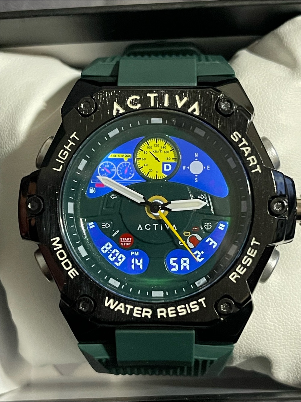 Activa X Invicta Analog Digital Men's Watch - 55mm. Green - Picture 2 of 12